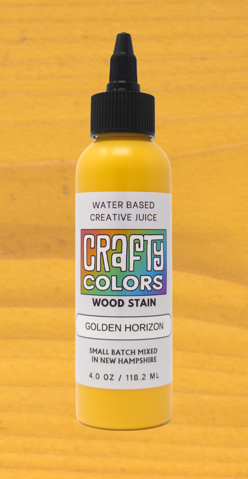 Bright Amber Wood Stain – Crafty Colors Vibrant Water Based Wood Stains