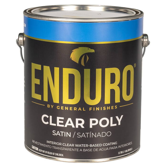 1 gal General Finishes GPS Clear Enduro Poly Water‐Based Topcoat, Satin