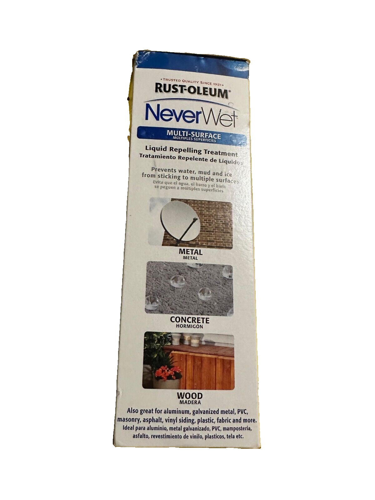 Rust-Oleum Never Wet Multi Surface Liquid Repelling Treatment Frosted Clear