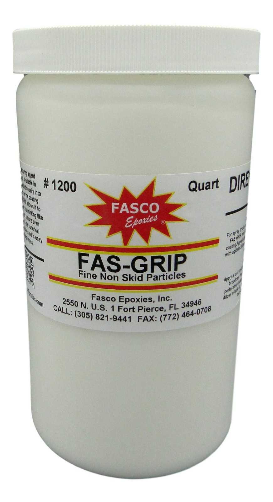 Non-Skid Paint Additive Quart for 5 Gallons – Fine Anti-Slip Particles, Fas-Grip