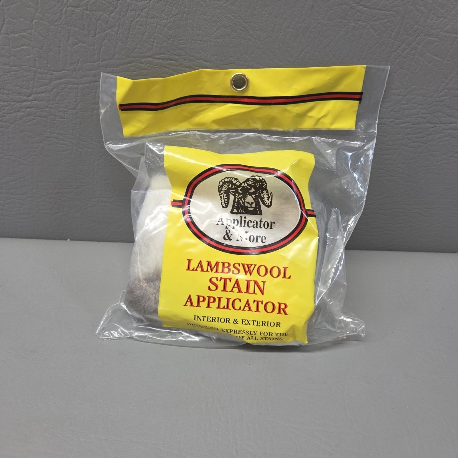 Applicator & More Lambswool Stain Applicator Wood Handle Interior Exterior B
