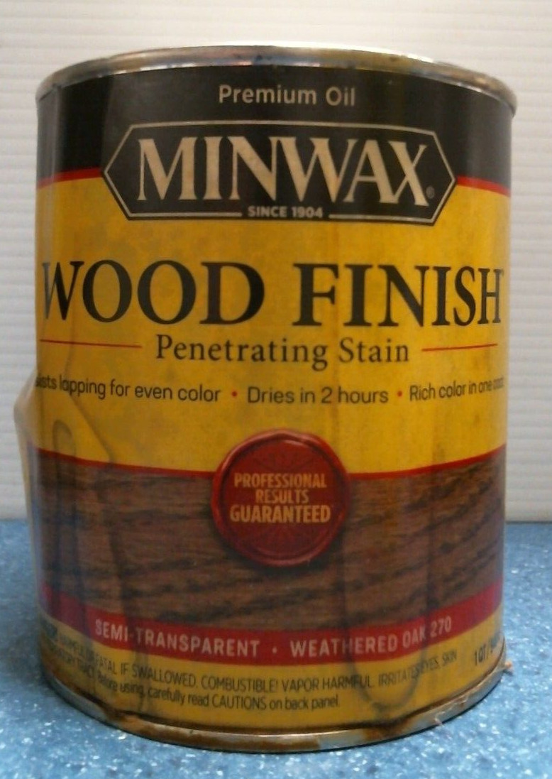 Minwax Wood Finish Stain Semi-Transparent Weathered Oak 270 1 Qt. (70047)FS