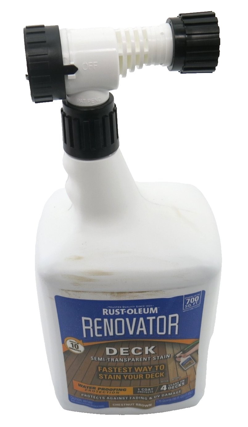 Rustoleum Renovator Deck Semi-Transparent Stain Chestnut Brown 56-Oz 1 Bottle