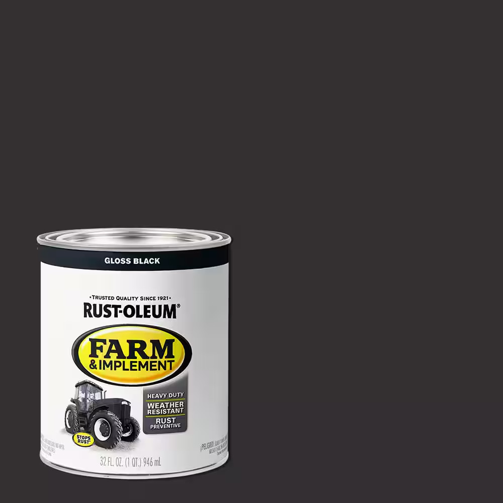 1 Qt. Farm Equipment Gloss Black Enamel Paint (2-Pack)