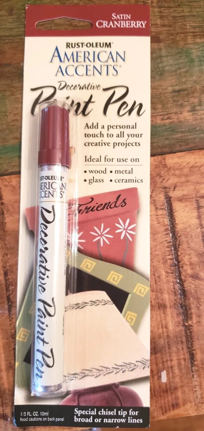 Rust-Oleum 222646 American Accents Satin Cranberry Decorative Paint Pen,
