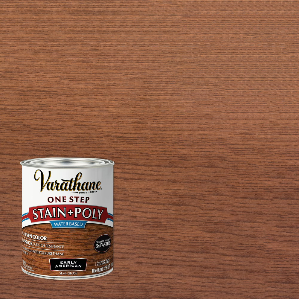 2 Pack Early American, Varathane Stain + Polyurethane, Semi-Gloss -336361, 1 Qt
