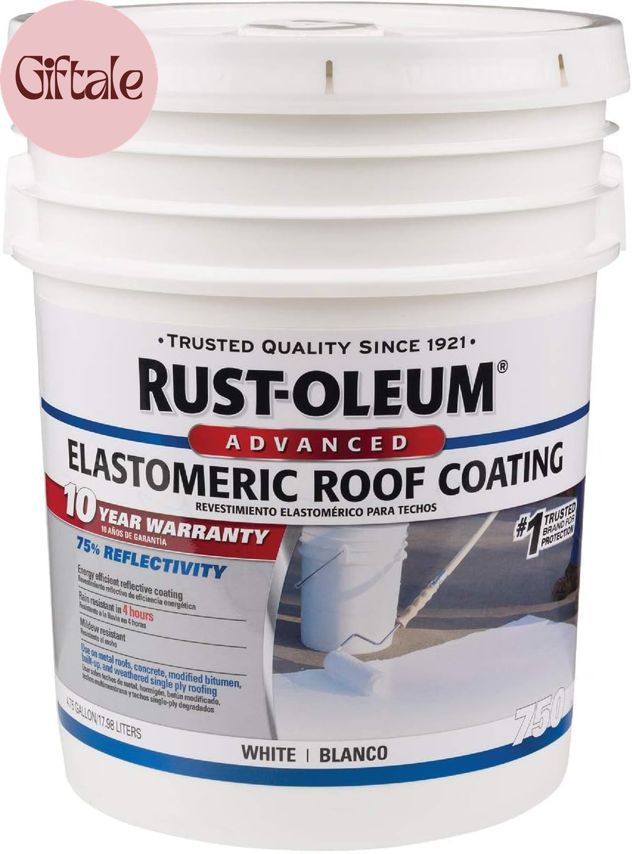 750 Elastomeric Roof Coating, 5 Gallon, White