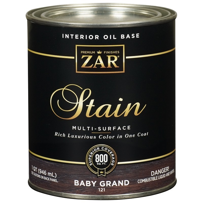 ZAR 12112 Wood Stain, Baby Grand, Liquid, 1 qt, Can
