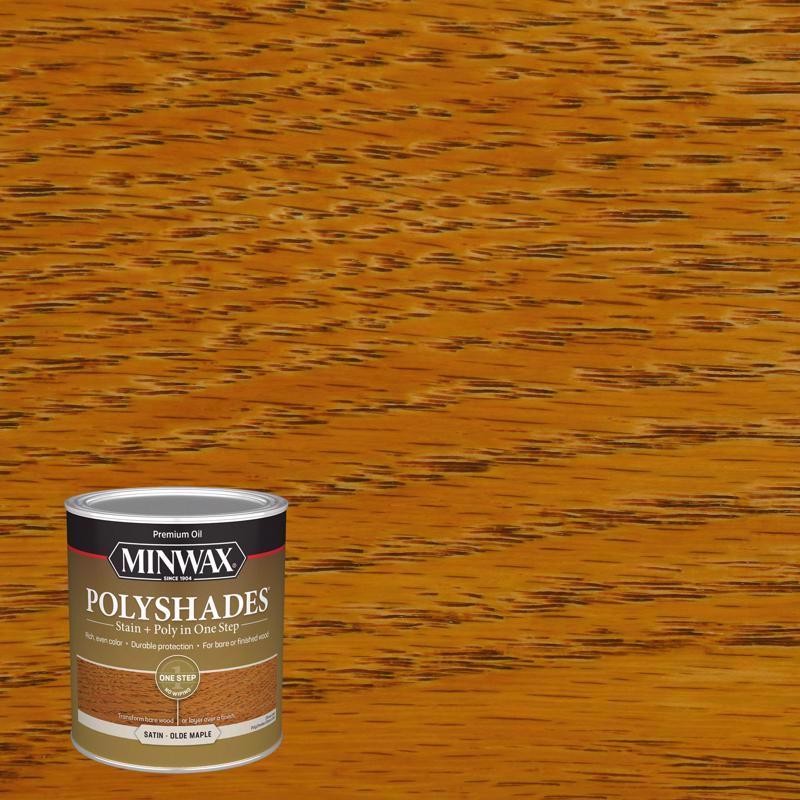 Minwax PolyShades Semi-Transparent Satin Olde Maple Oil-Based Finish 1 qt