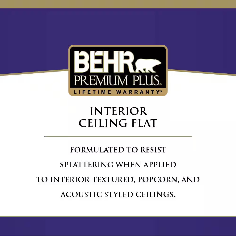 5 Gal. Ultra Pure White Ceiling Flat Interior Paint