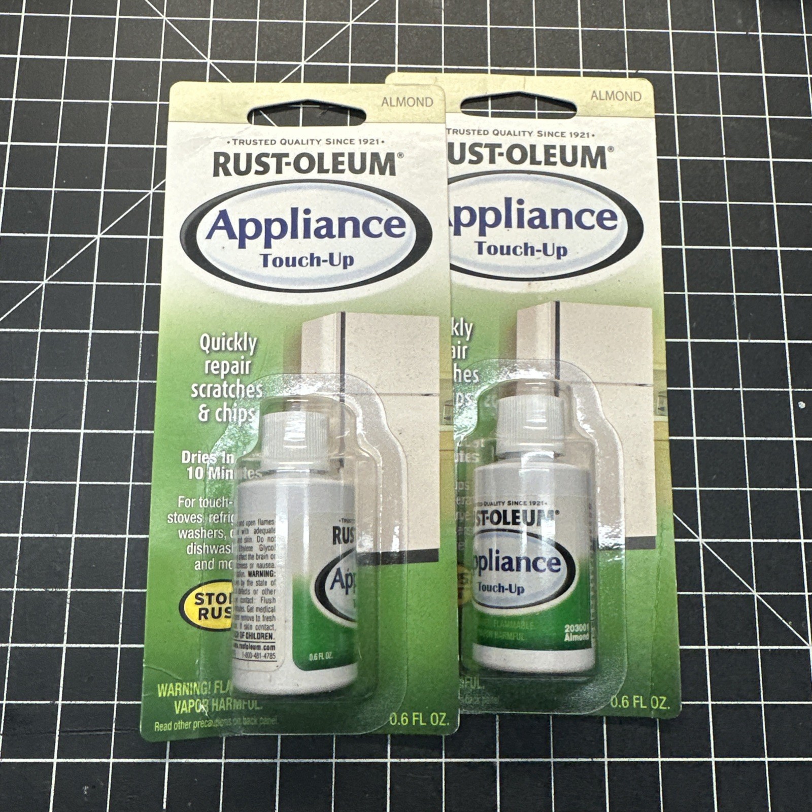 (2 Pack) RUST-OLEUM 203001 Specialty Appliance Touch Up Paint Almond 0.6 Fl Oz