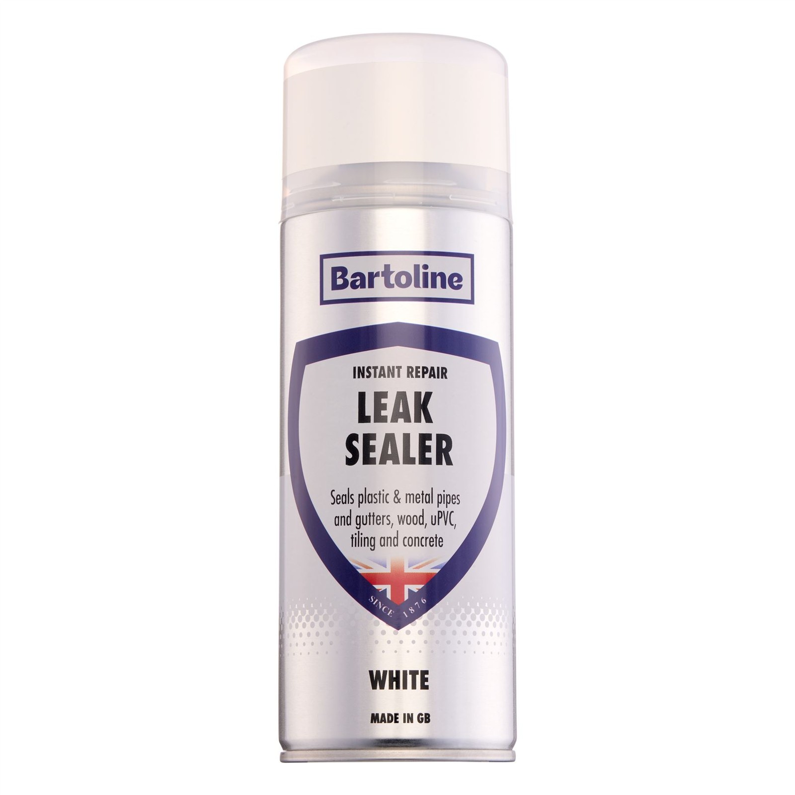 Bartoline Leak Sealer White Waterproof Spray Pipe Roof Frame Repair 13.53oz