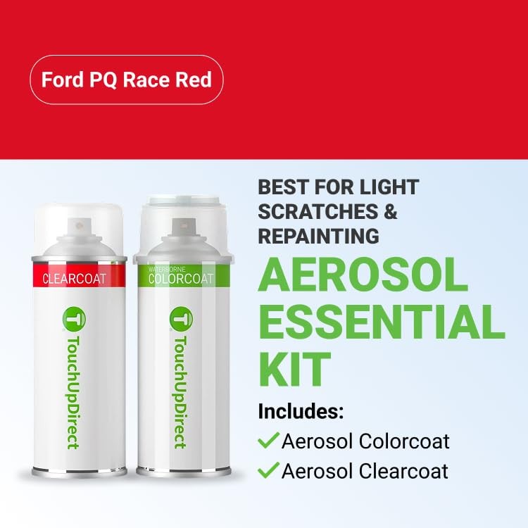 Car Paint Touch Up Spray Kit – Compatible with Ford PQ Race Red Exact Match A…
