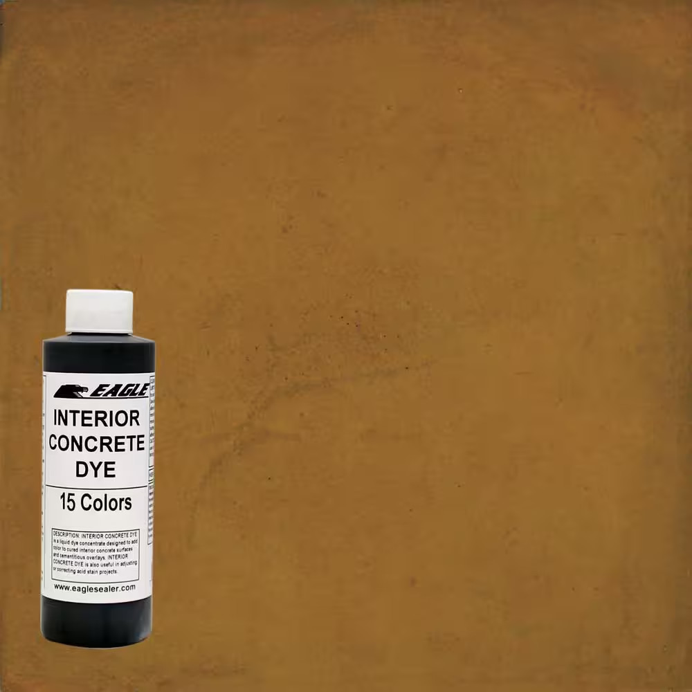1 Gal. Warm Honey Interior Concrete Dye Stain Makes with Water from 8 Oz. Concen