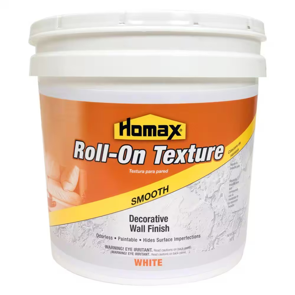 Homax Wall Texture White Smooth Roll On Paintable Interior 2 Gallon Finish