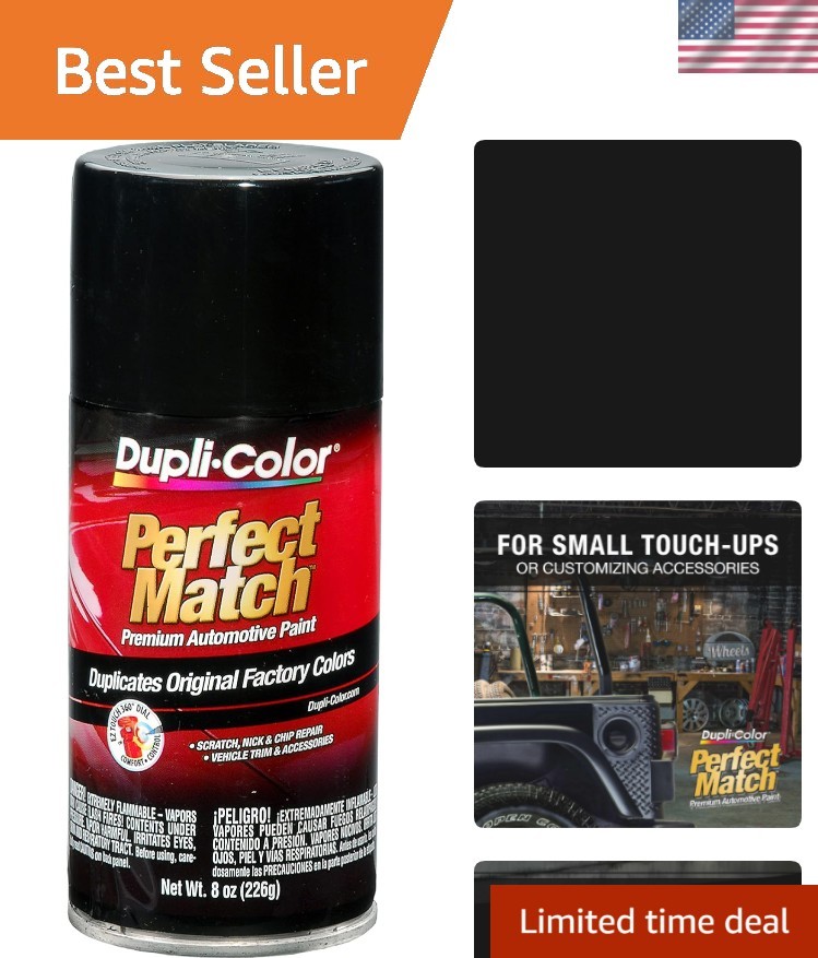 Dupli-Color 8 oz Perfect Match Gloss Black – High-Quality Touch-Up Spray Paint