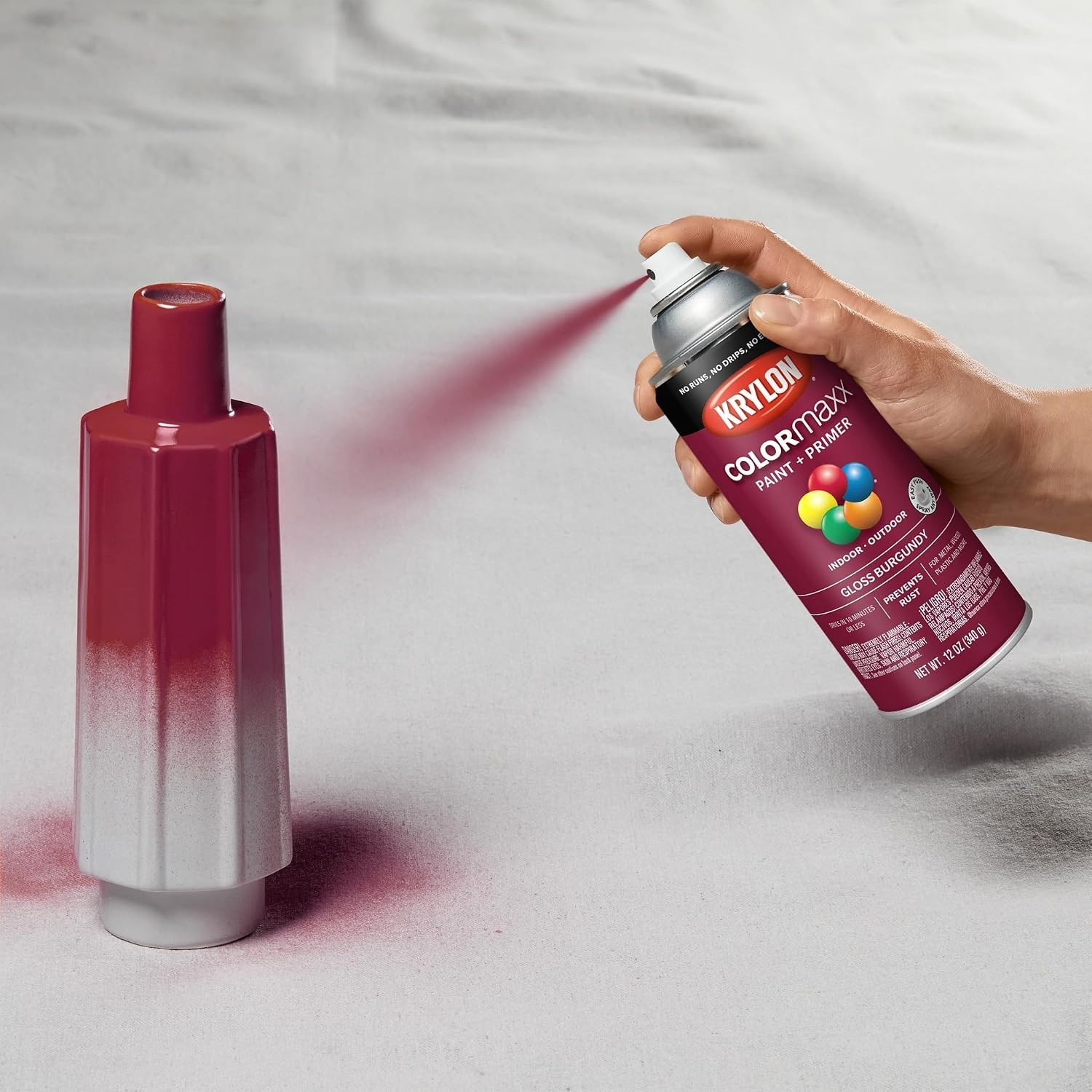 Gloss Burgundy Spray Paint, Fast-Drying Acrylic for Indoor and Outdoor Projects