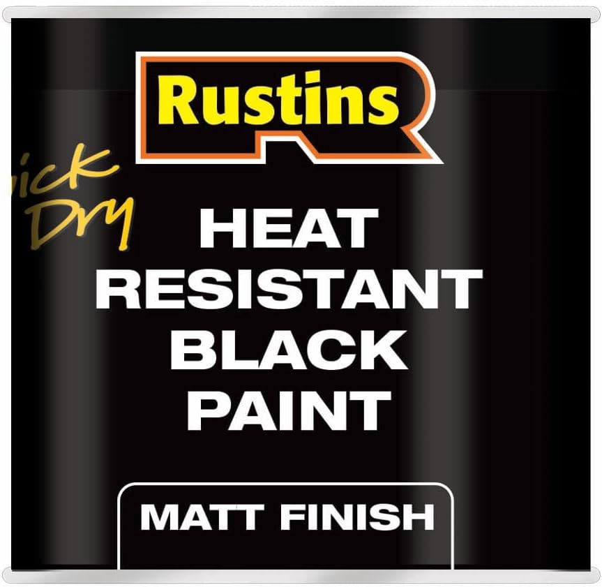 Rustins Heat Resistant Black Paint 250ml
