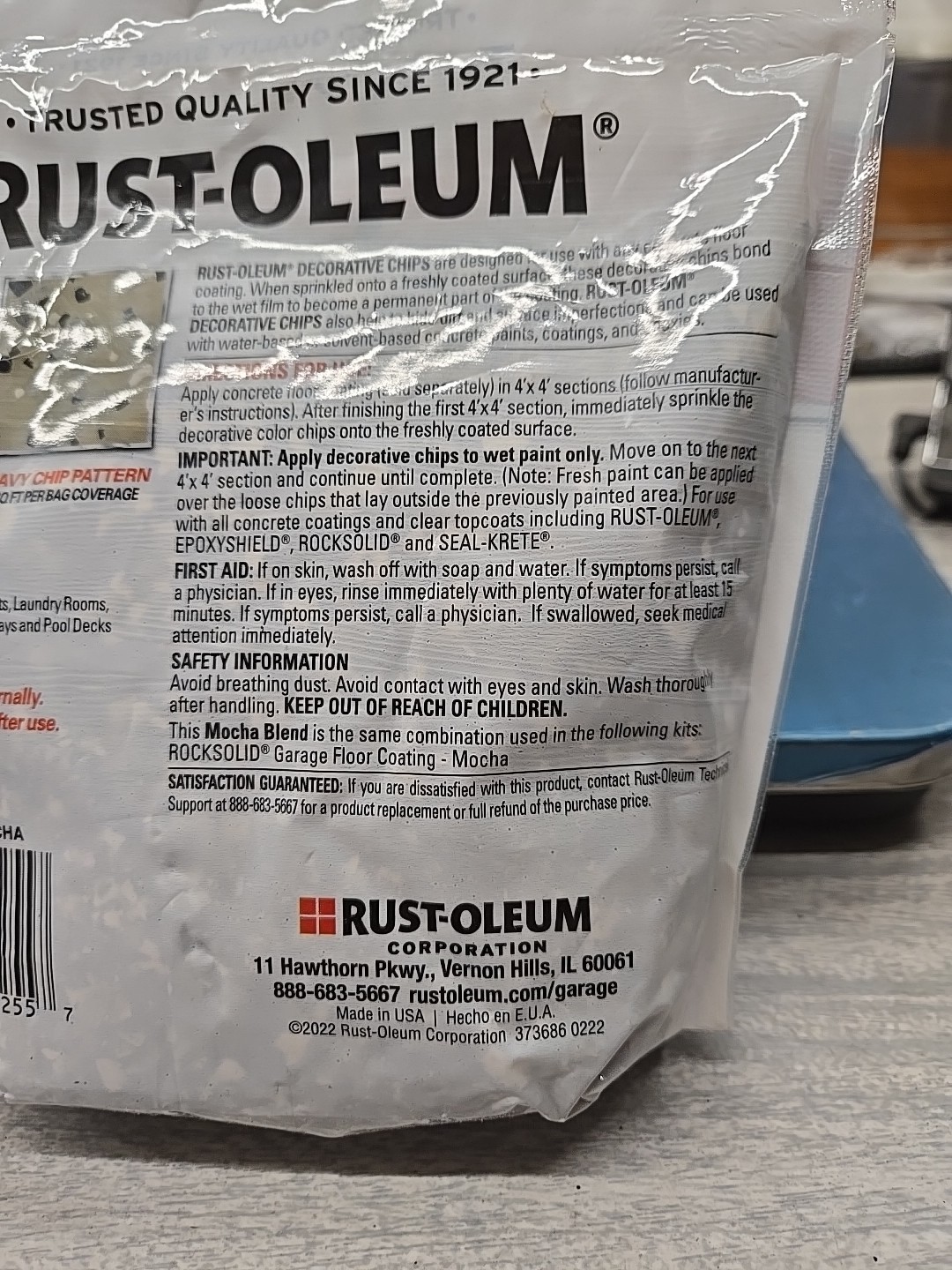 Rust-Oleum Decorative Color Chips Mocha Blend For Concrete Coatings- 1 lb Bag