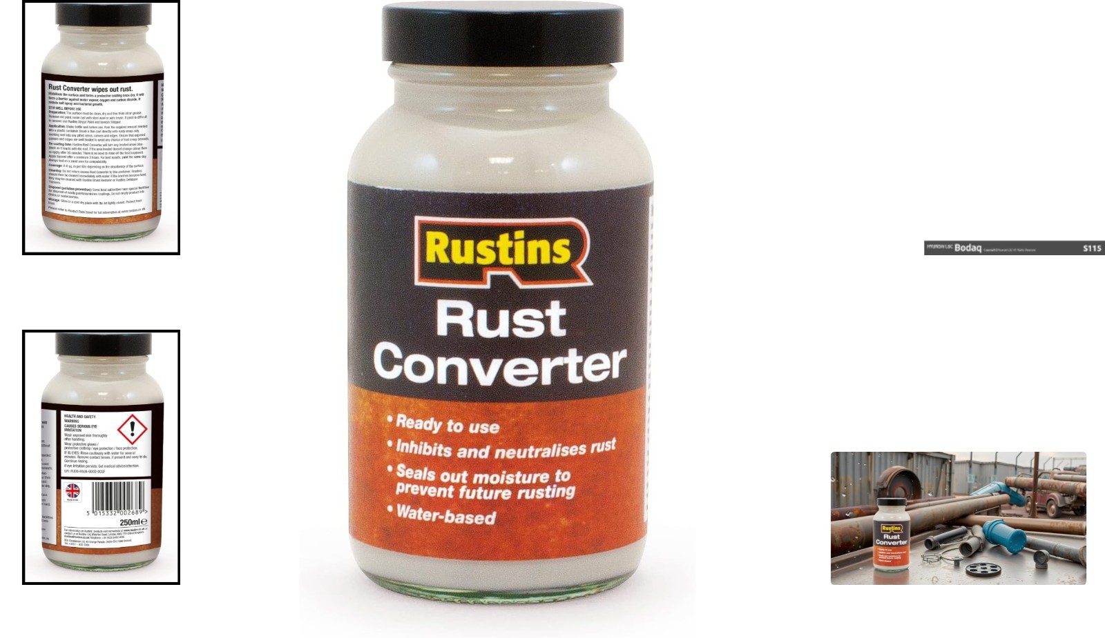 250ml Rust Neutralizer – Waterproof Water-Based Renovator for Indoor/Outdoor Use