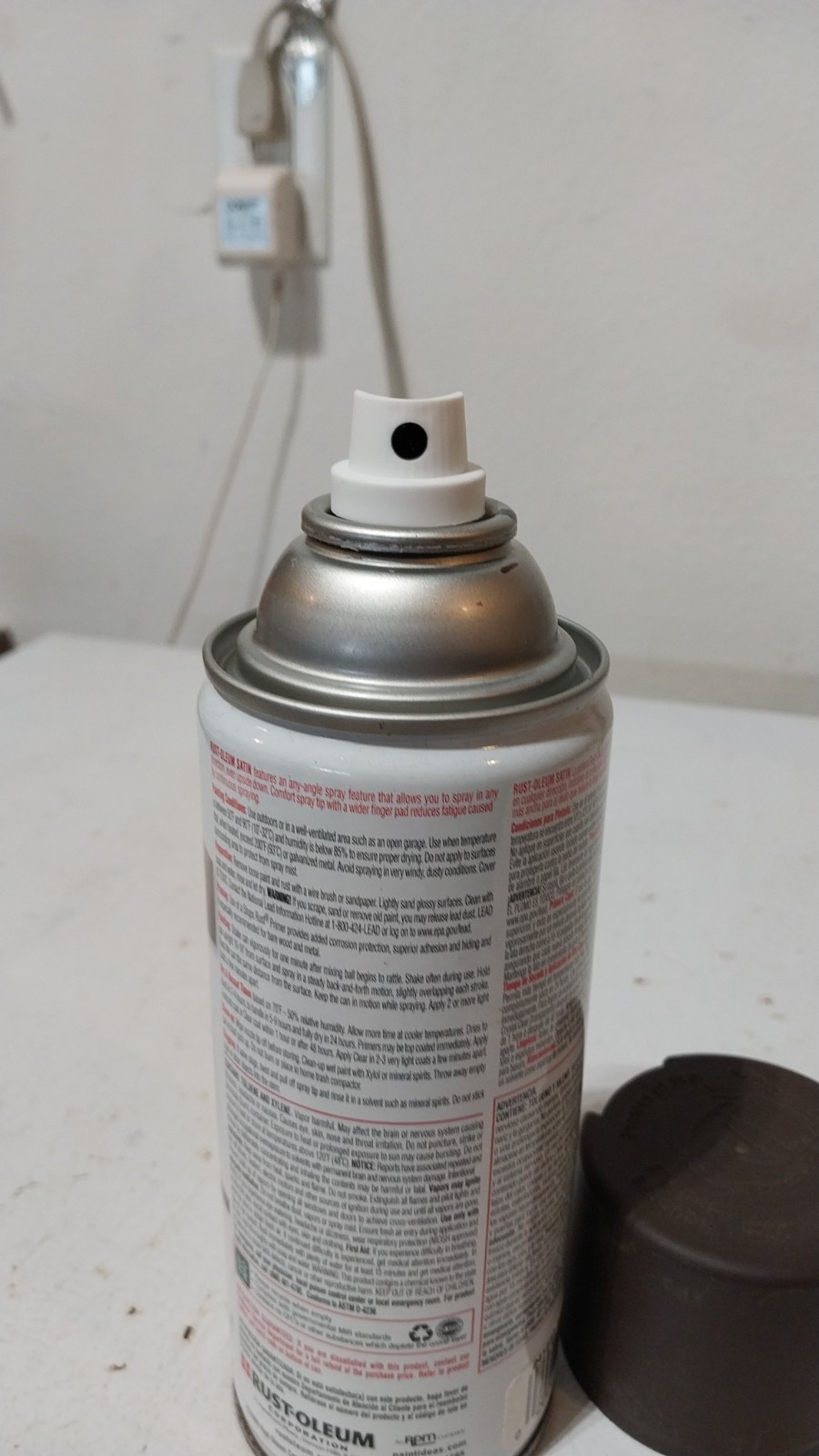 Rust-Oleum 241239 Stops Rust Enamel Spray Paint, 12 oz, Satin Dark Brown