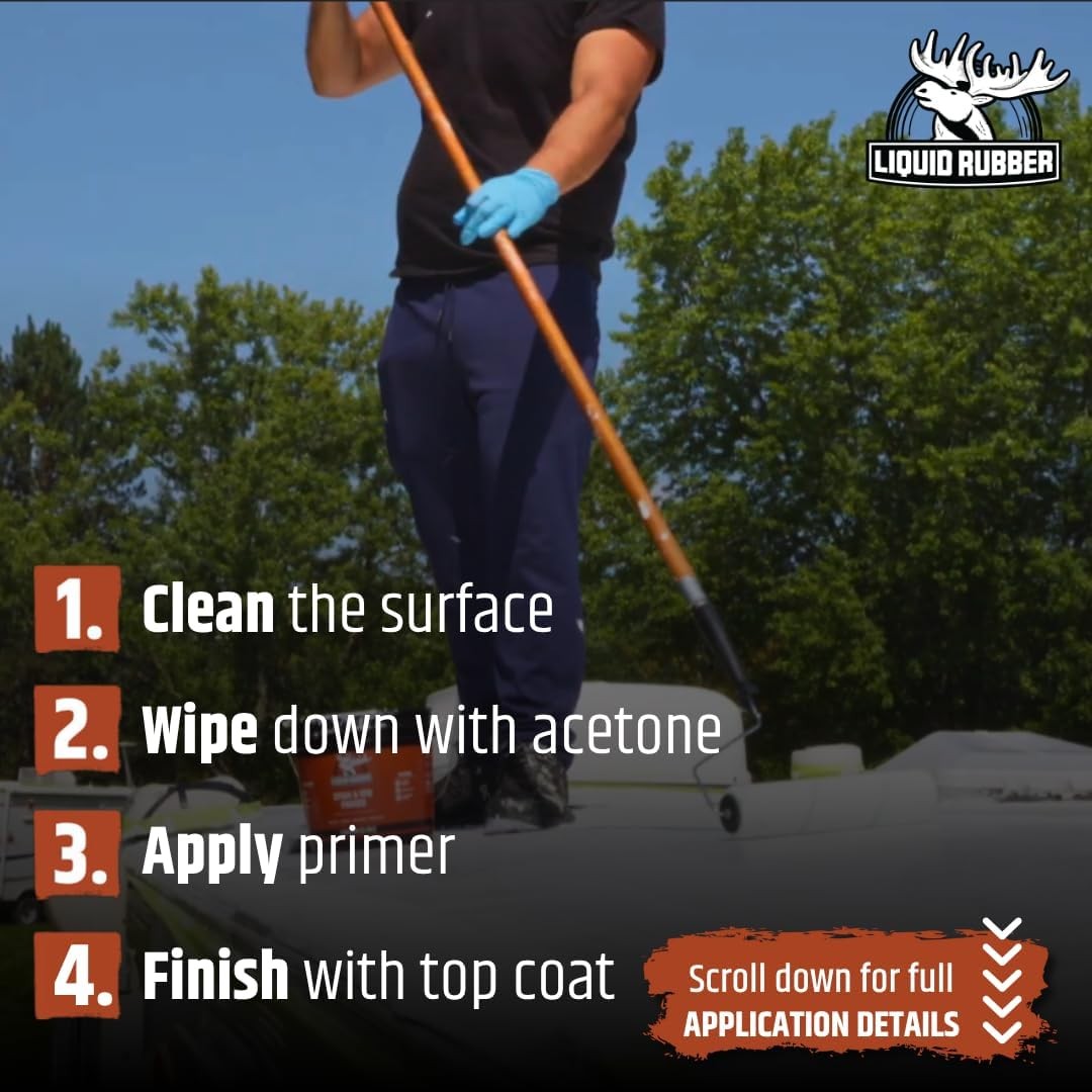 Primer High-Performance Basecoat for RV Camper and Trailer Roof Protection 1 Gal