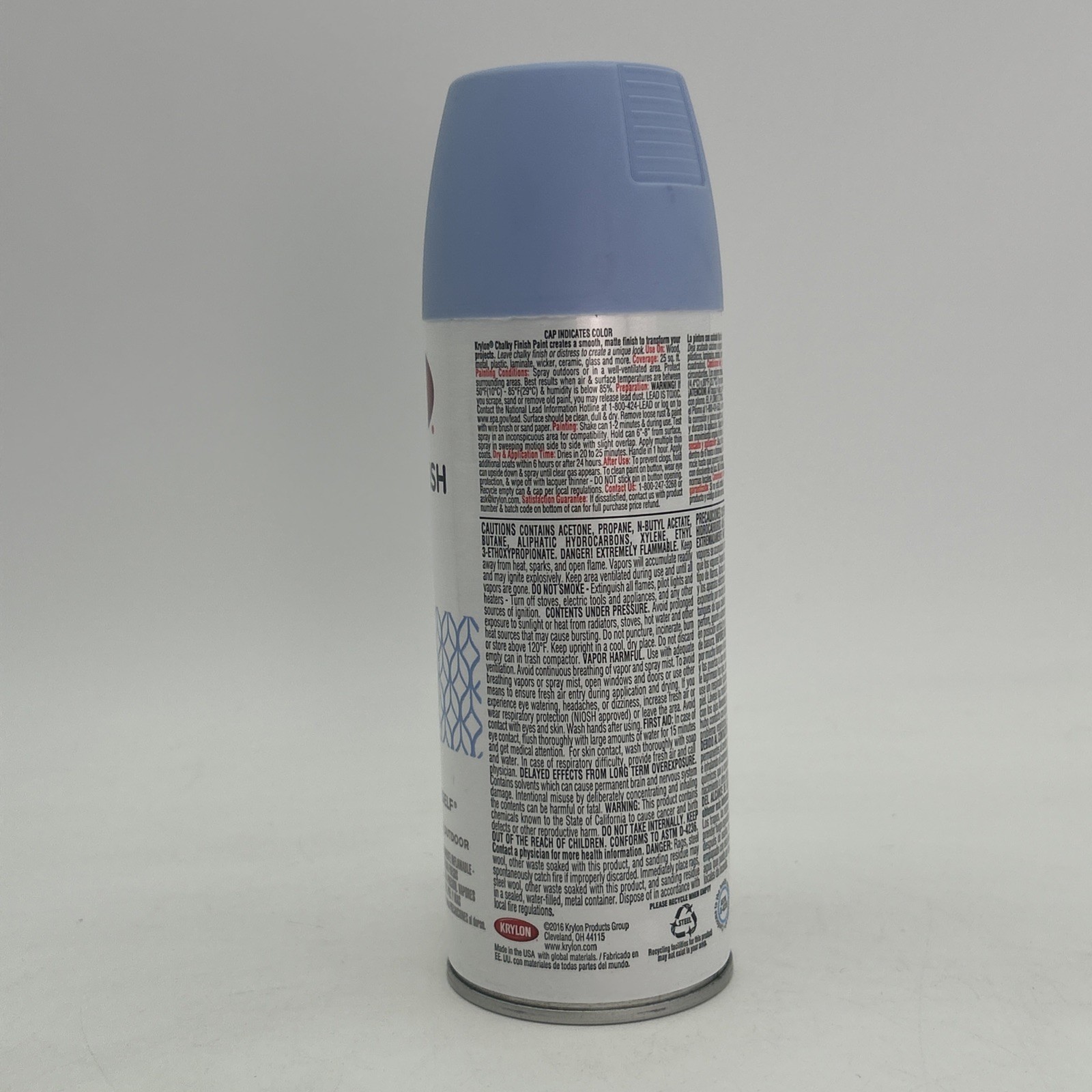 (2) Krylon Chalky Finish Spray Paint, Morning Sky, 12 Ounce / Brand New