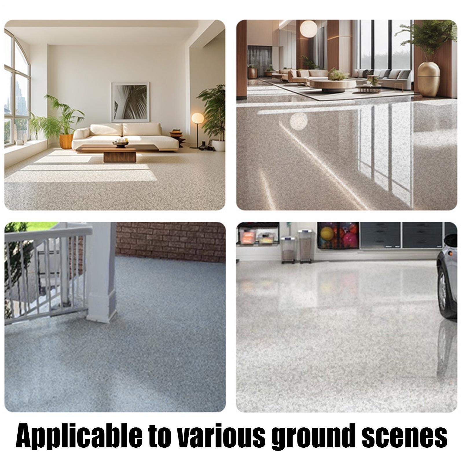 Marble Effect Epoxy Floor Coating High-Gloss Floor Paint Waterproof & Anti-slip