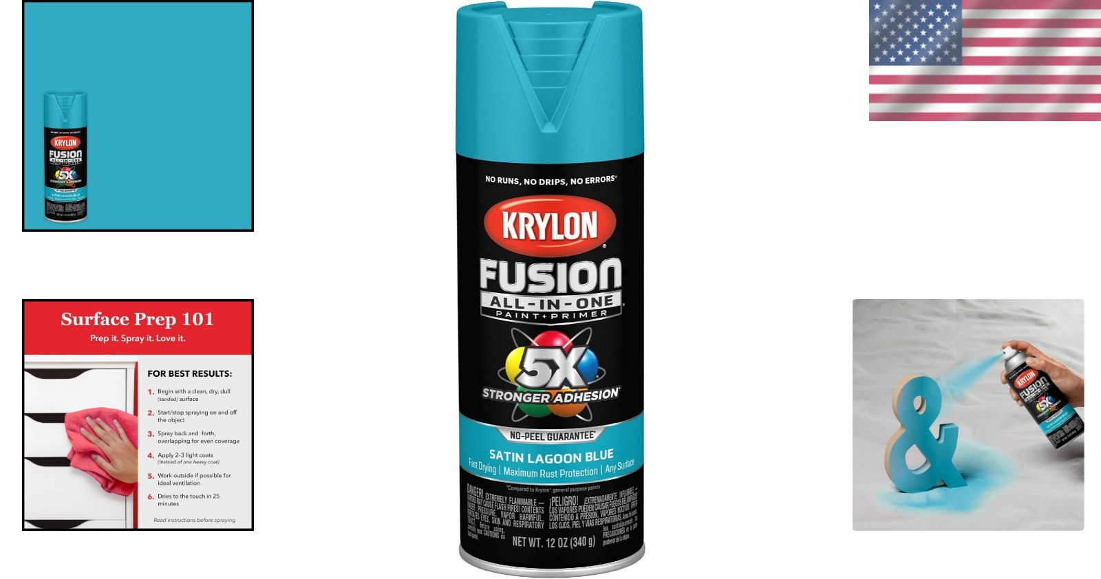 Versatile Satin Spray Paint – 12 oz Lagoon Blue for Indoor & Outdoor Projects