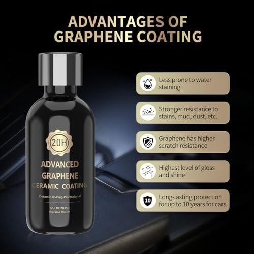 20H Advanced Graphene Ceramic Coating for Cars, Ceramic Car Auto Detailing kit