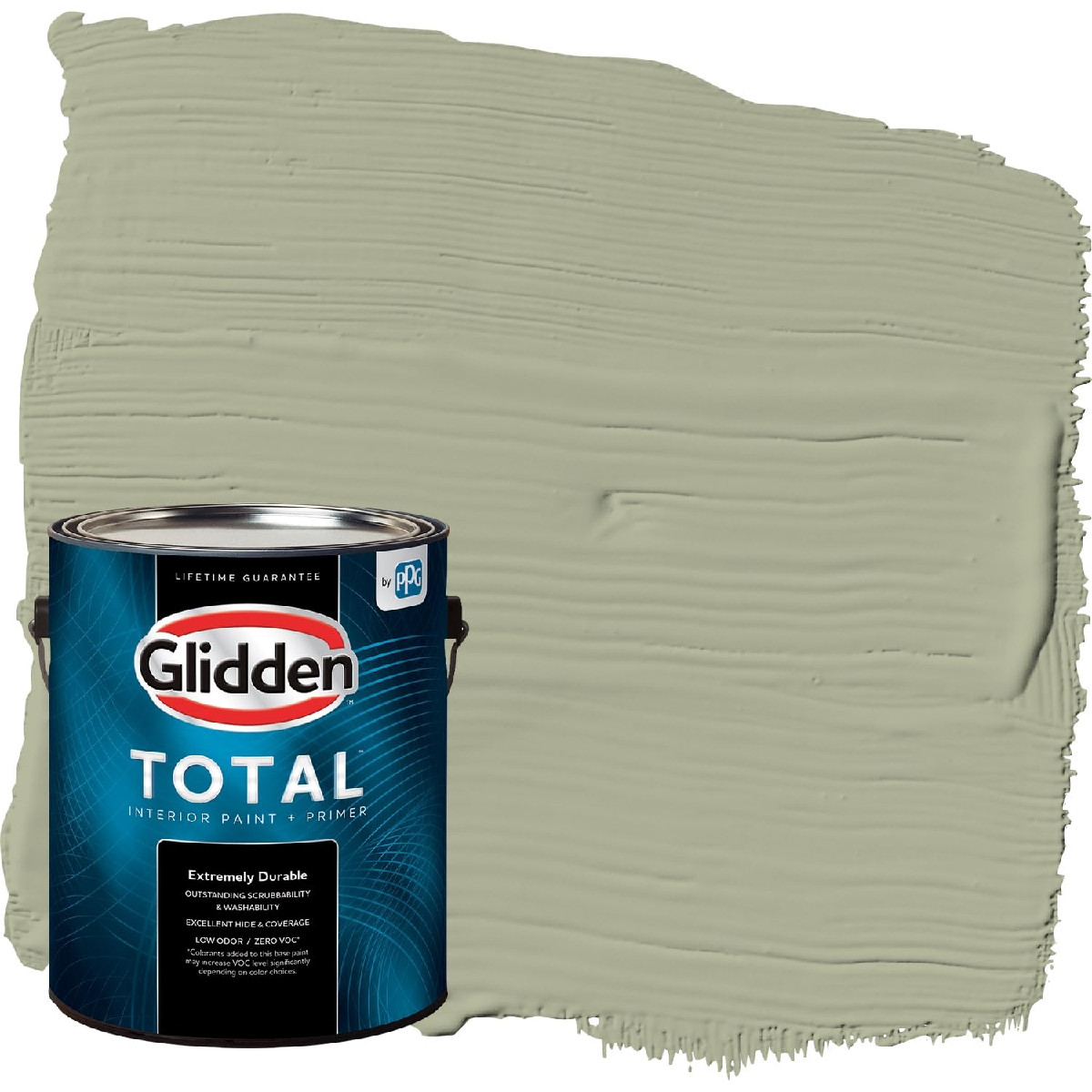 Glidden Total 1 Gal. Olive Sprig/Green Flat Interior Paint Premiumr