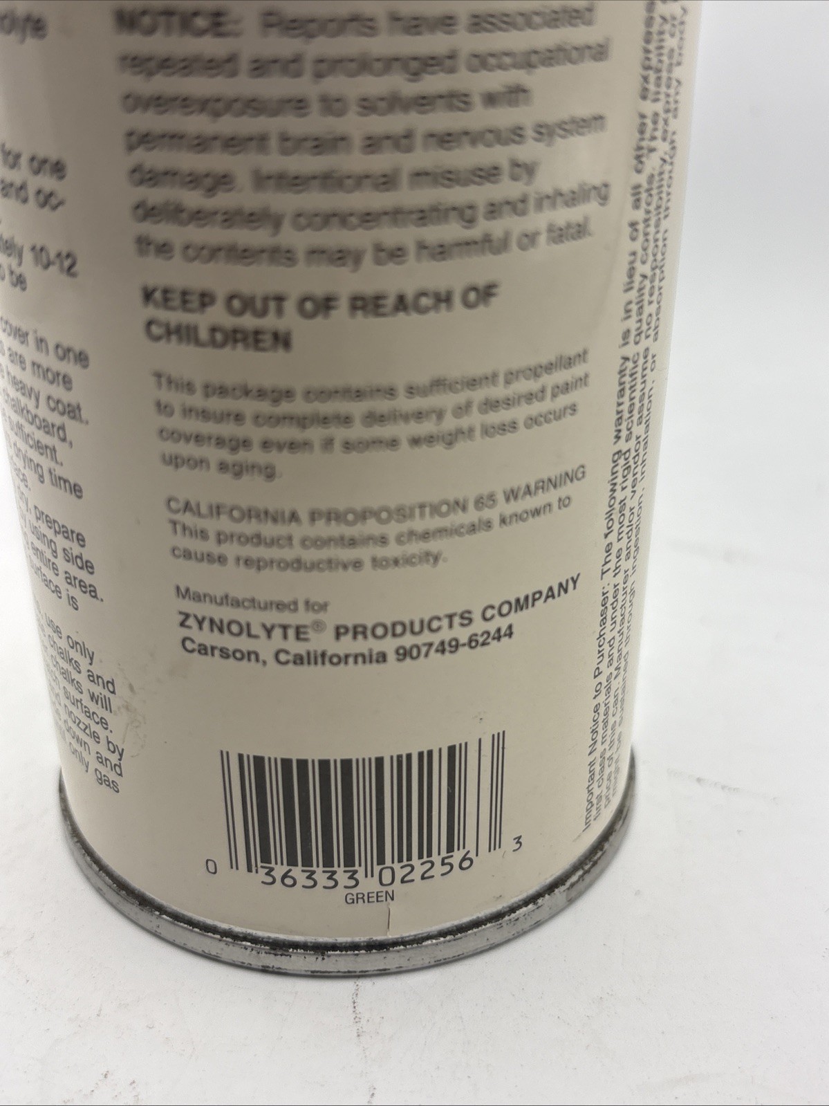 Vintage Zynolyte Chalkboard Finish Green 2257 Spray Paint 11 Oz Collectible NEW