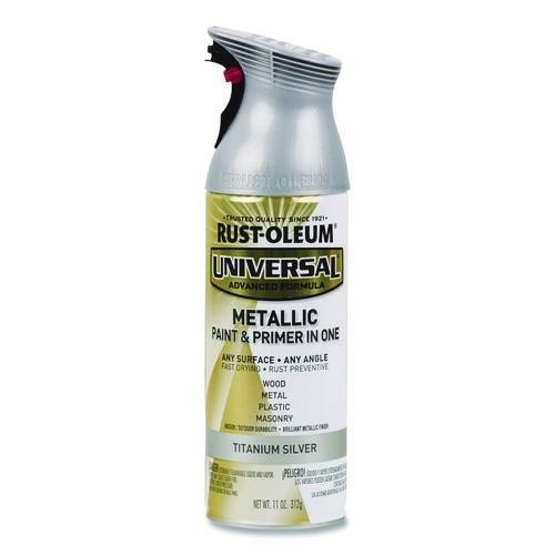 Rust-Oleum Universal Premium Spray Paint, Metallic Silver, 12 oz Can, 2/Pack