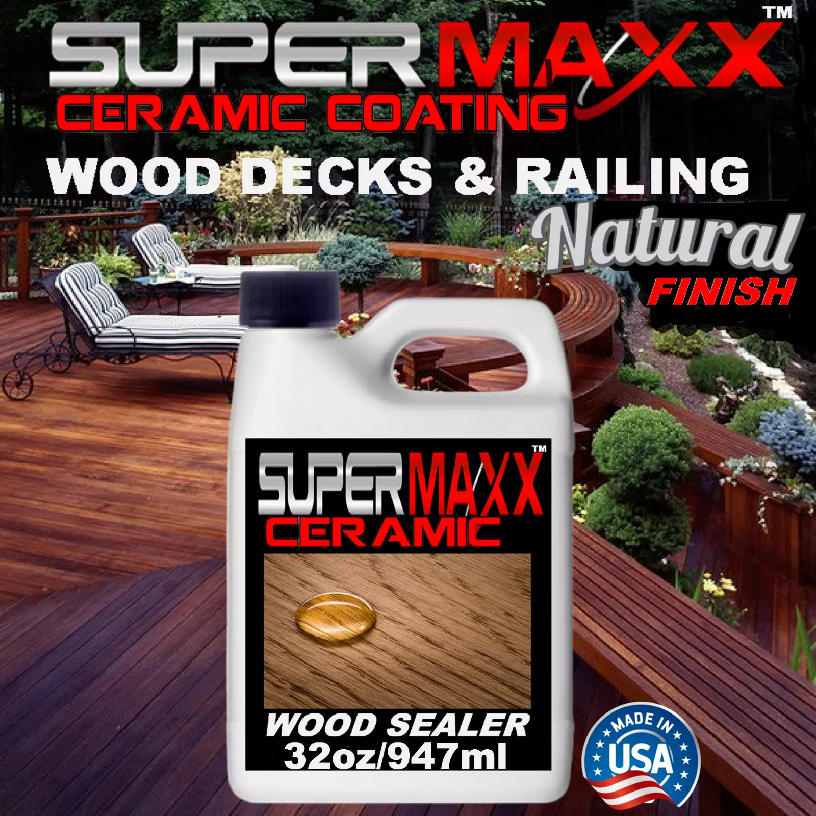 PROFESSIONAL WOOD SEALER COLOR ENHANCER ADVANCED CERAMIC WOOD SEALER 32 OUNCE