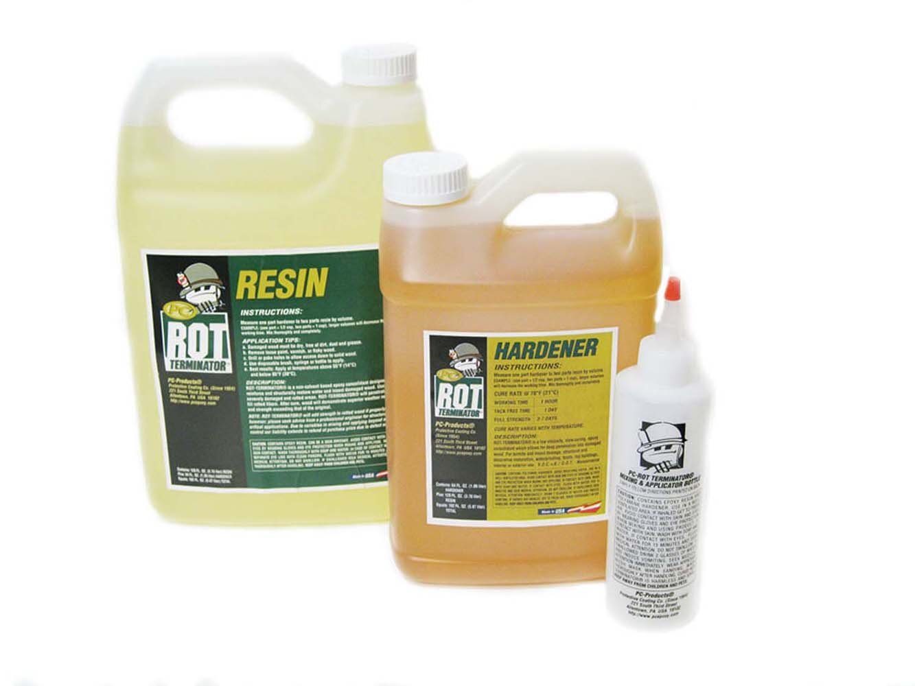 PC Products PC-Rot Terminator Epoxy Wood Hardener Two-Part 1.5 gal in Two