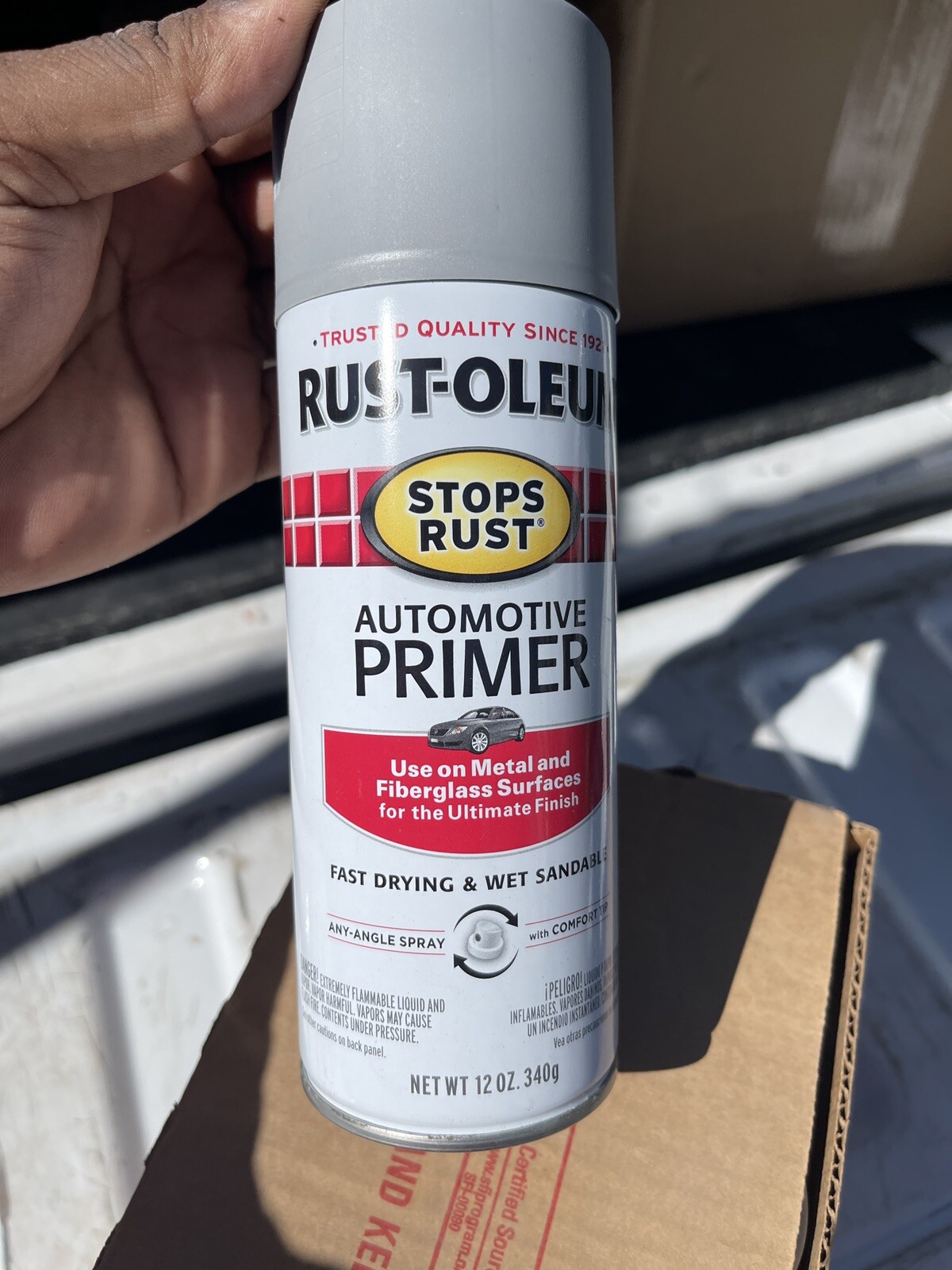 6-Pack Rust-Oleum 2081830 Stops Rust, 12 oz. Spray, Flat Light Gray Auto Primer