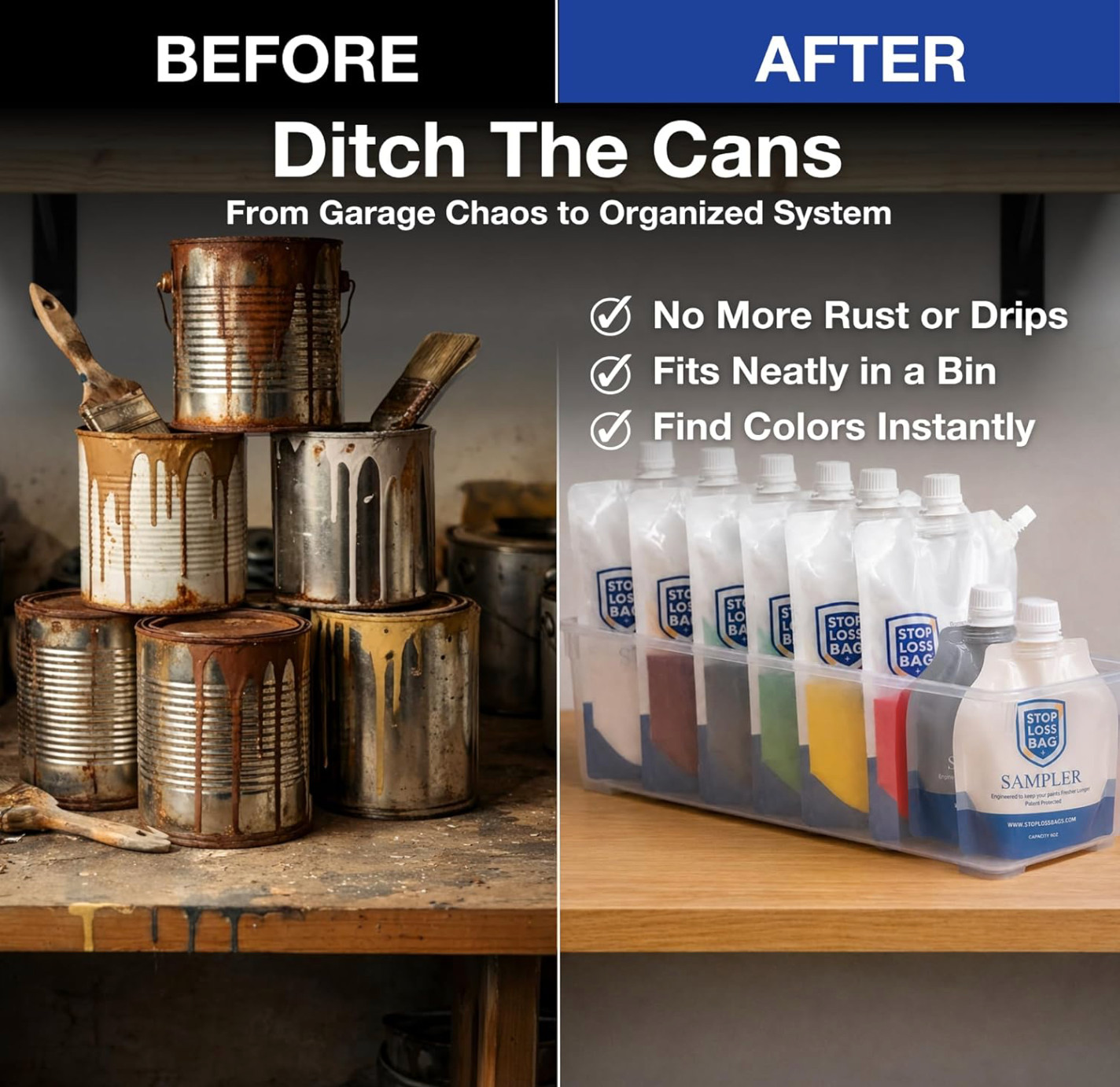 STEWARD – Stop Loss Paint Saving Bags – 8 Bag Complete Paint Storage Kit