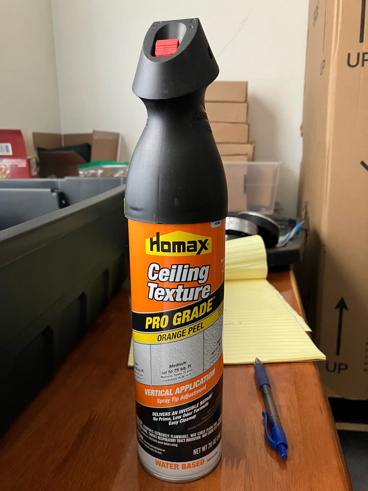 Homax Pro Grade CEILING TEXTURE 20 oz Flat White Orange Peel Vertical Apply