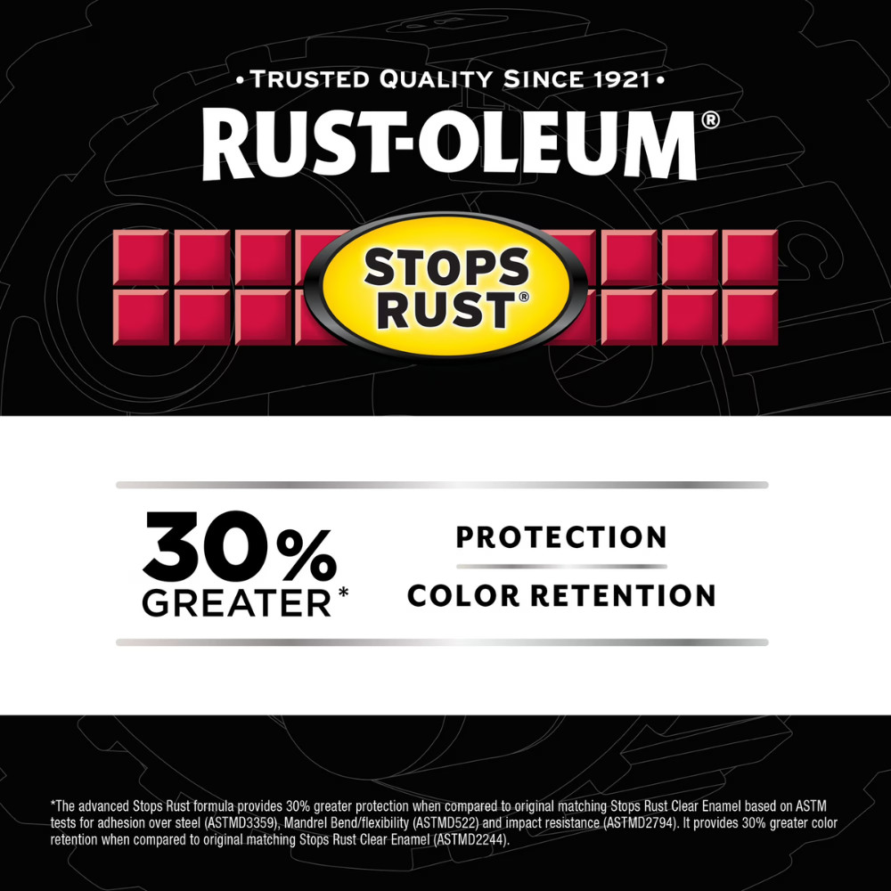 6 Pack Rust-Oleum Stops Rust 5-in-1 Custom Spray Paint, Satin Clear, 12 oz, DIY