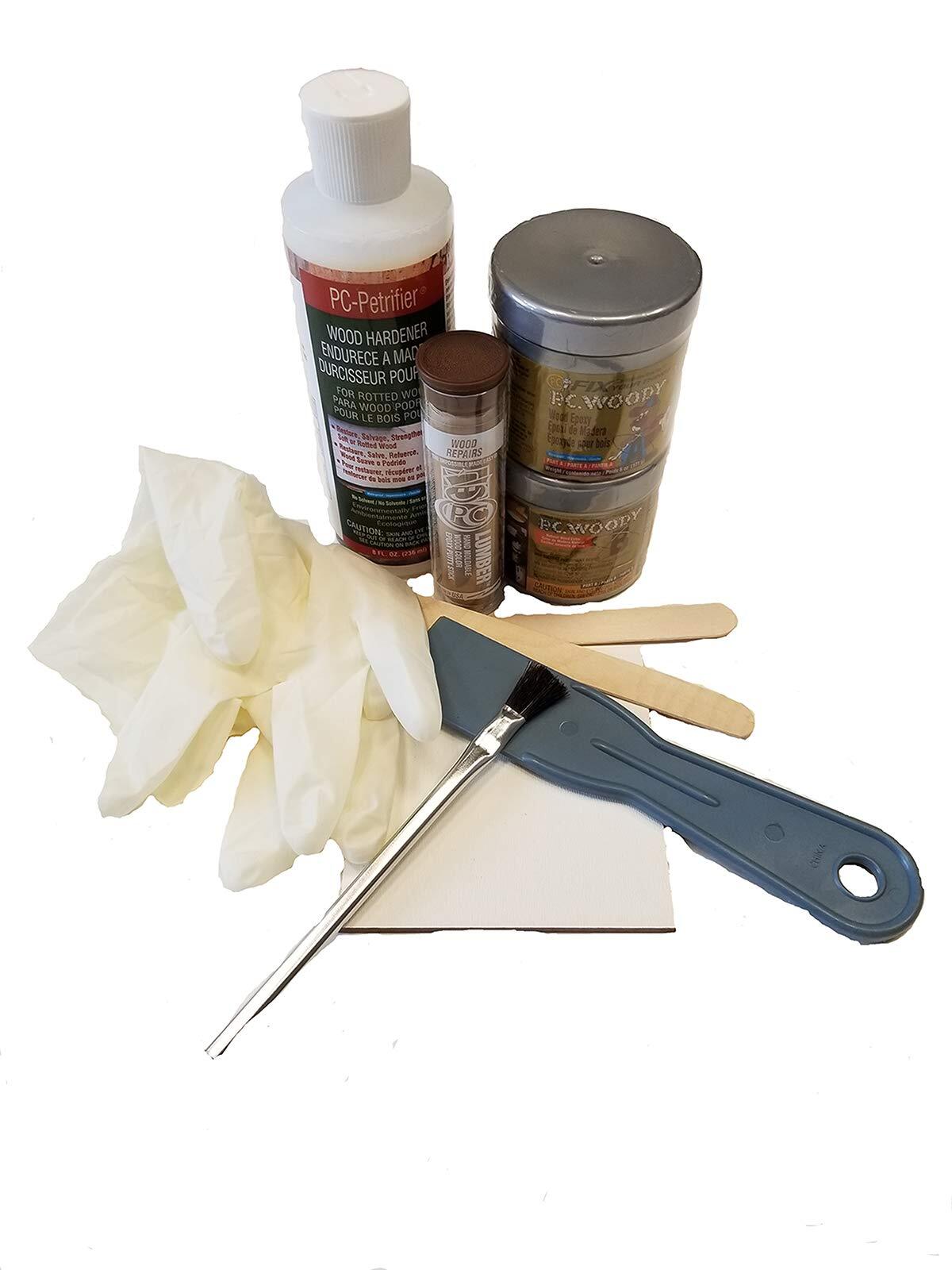 PC Products 84113 Rotted Wood Repair Kit Water-Based Hardener Paste