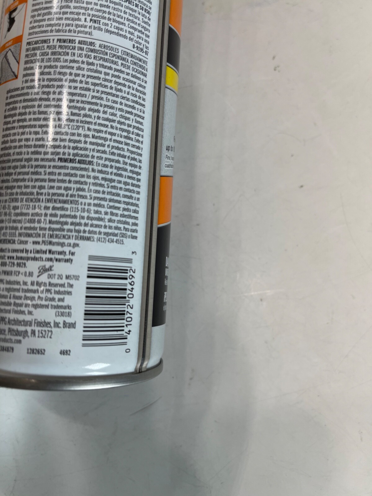2x Homax Pro Grade CEILING TEXTURE 20 oz Flat White Orange Peel Vertical Apply