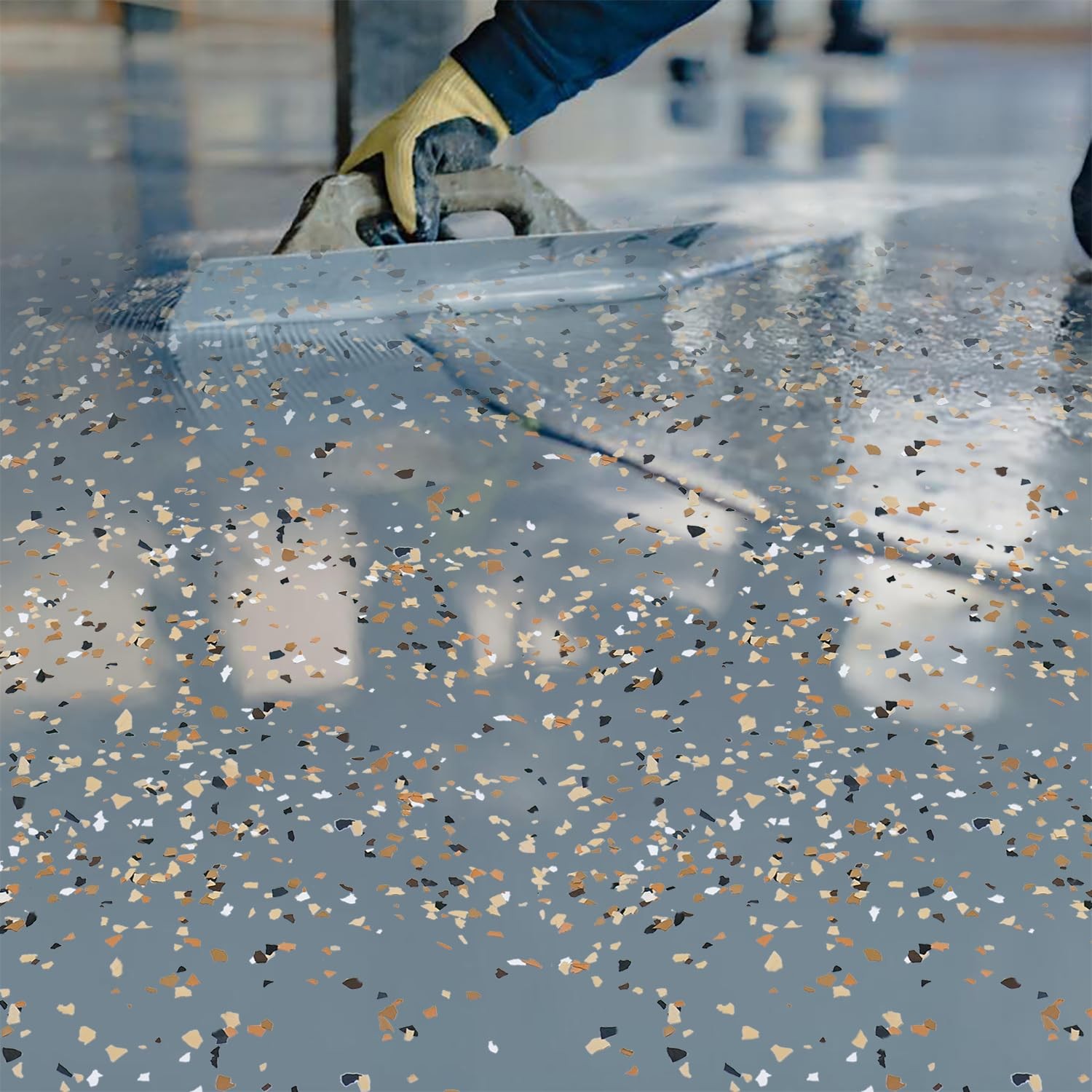 900G/2Lb Decorative Color Chips Blend Epoxy Floor Flakes Garage Paint Flakes …
