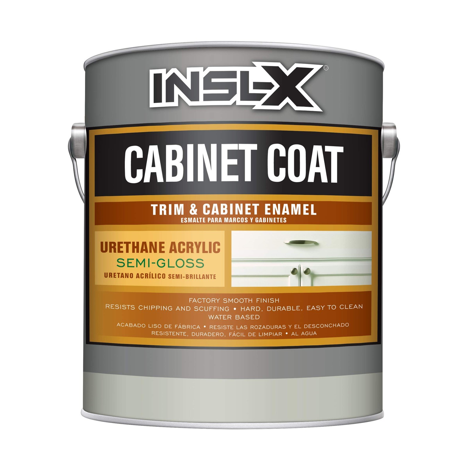 Cabinet Coat – Urethane Acrylic Semi-Gloss Enamel Cabinet Paint, White, 1 Gallon