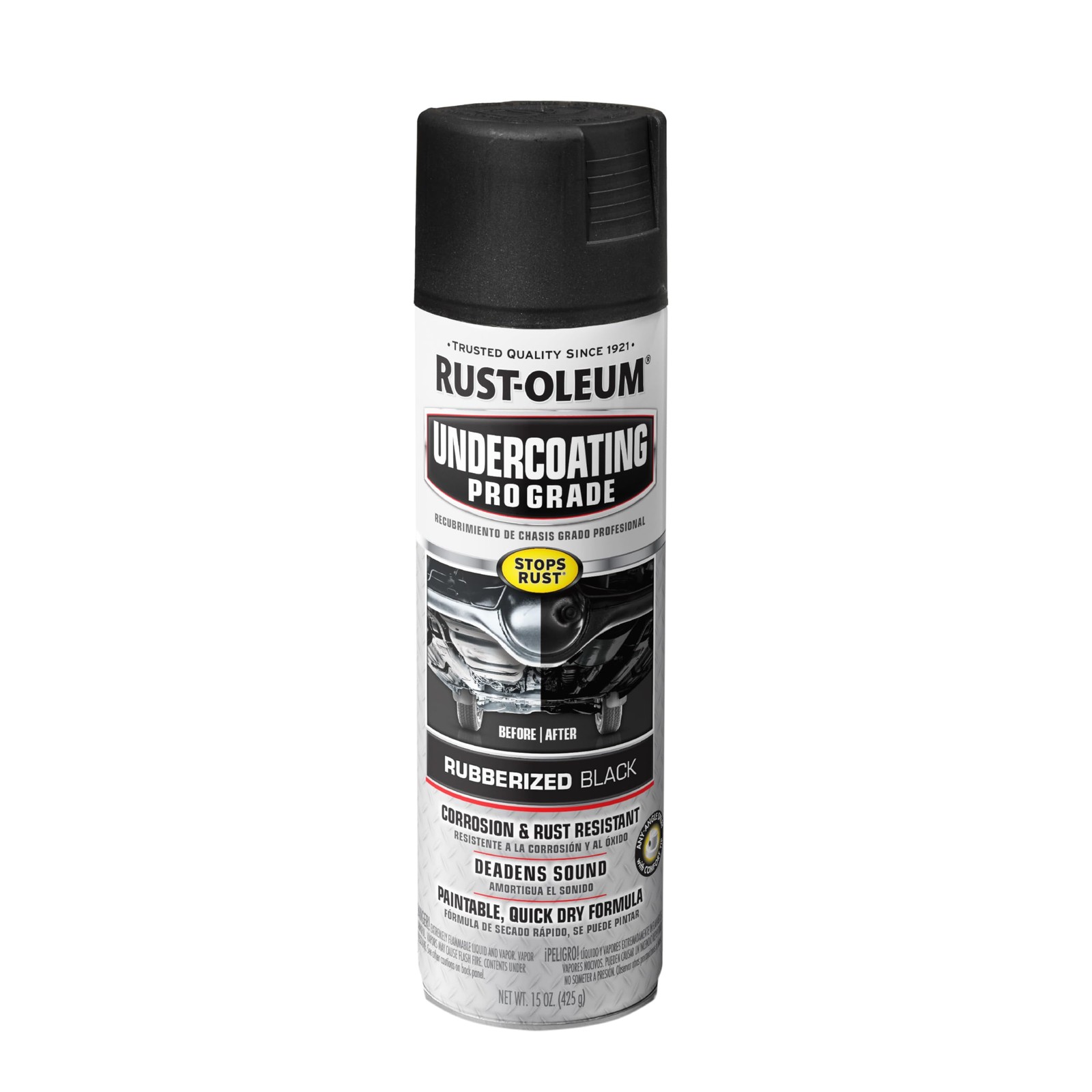 Rust-Oleum 248656 Professional Grade Rubberized 15 Ounce (Pack of 1), Black