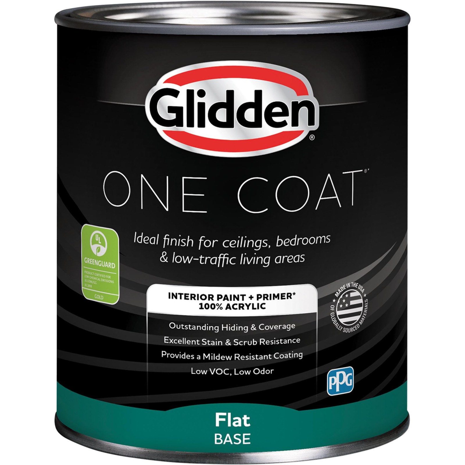 Glidden One Coat 1 qt Tinsel/Gray Flat Interior Paint with Premiumr