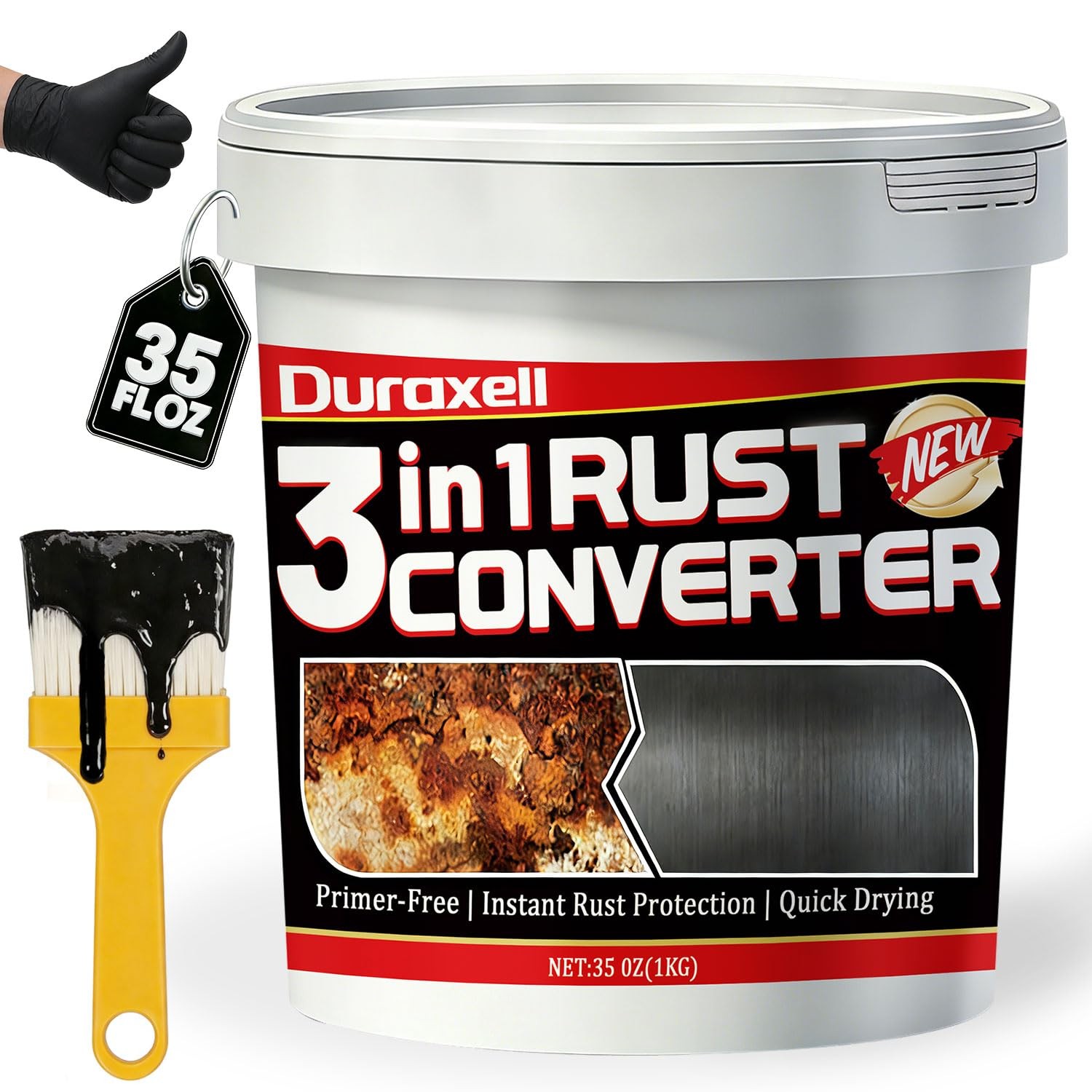 Rust Converter Paint for Metal Rust Reformer Primer Killer Remover Treatment