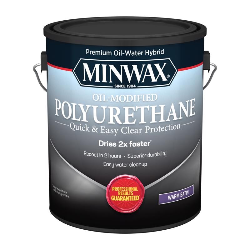 Minwax 710330000 Satin Low Odor Water Based Polyurethane 1 gal. (Pack of 2)