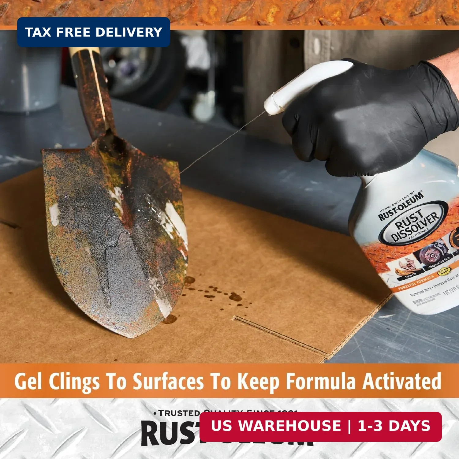 Rust Oleum Rust Dissolver Spray Gel 32 Oz Gel Clings To Metal Quickly Removes.
