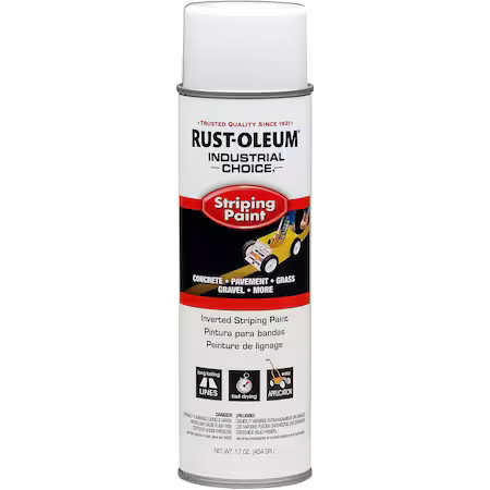 Rust-Oleum 1691838V Industrial Choice Striping Paint, 18 Oz, White, Solvent