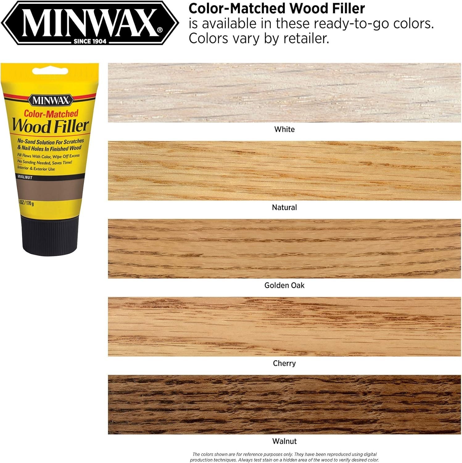 Color-Matched Wood Filler, Golden Oak, 6 oz
